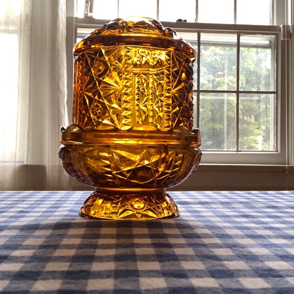 {vintage} amber fairy lamp - Picture 2 of 3